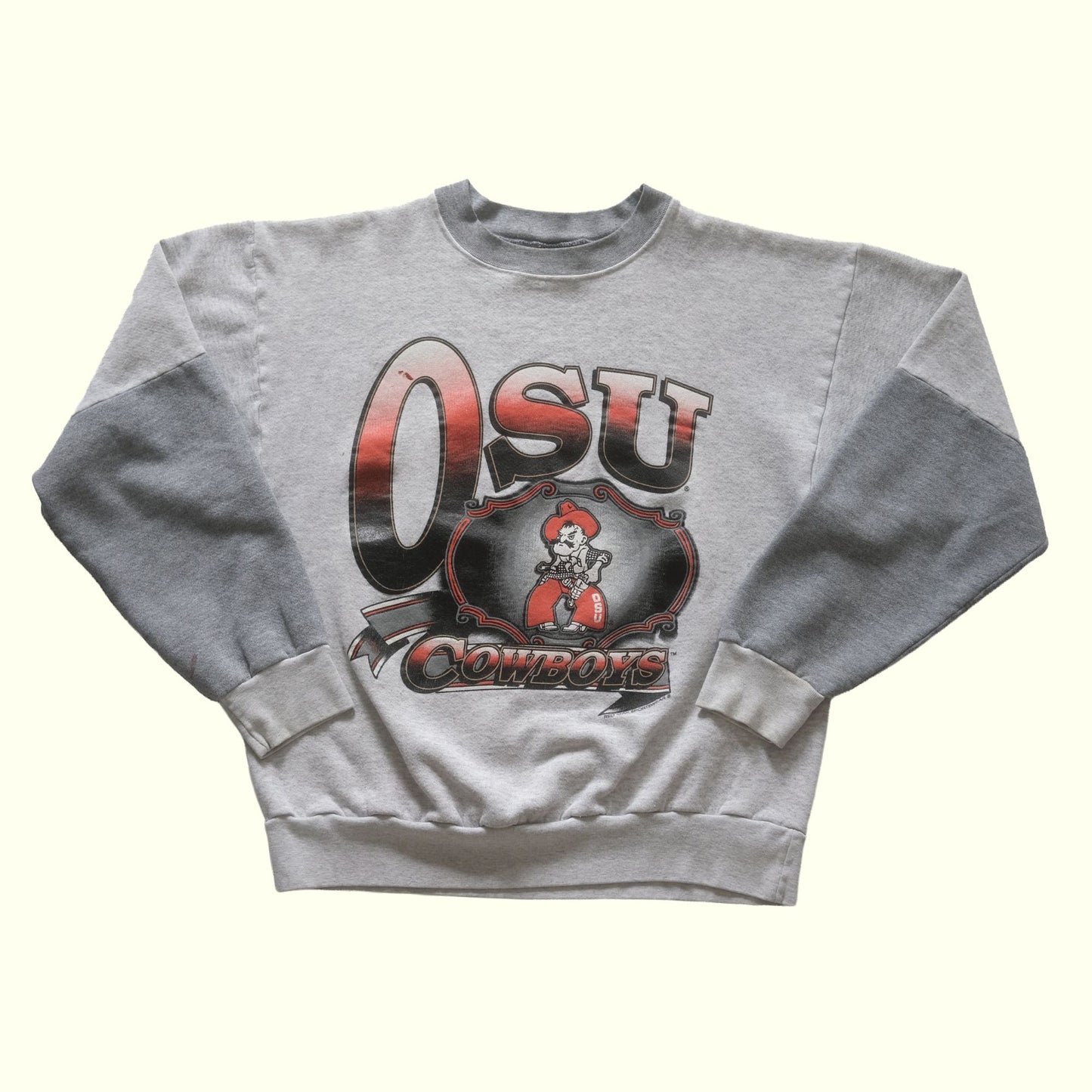 OSU COWBOYS FOOTBALL RED OAK CREW SWEATSHIRT SZ L 90s