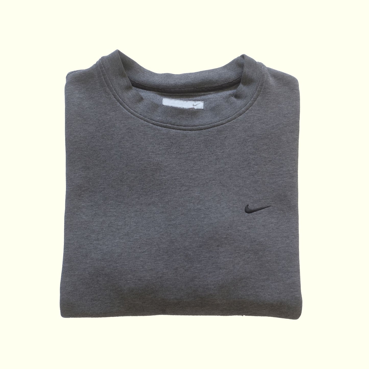 NIKE GRAY MINI SWOOSH CREW SWEATSHIRT SZ L 2004
