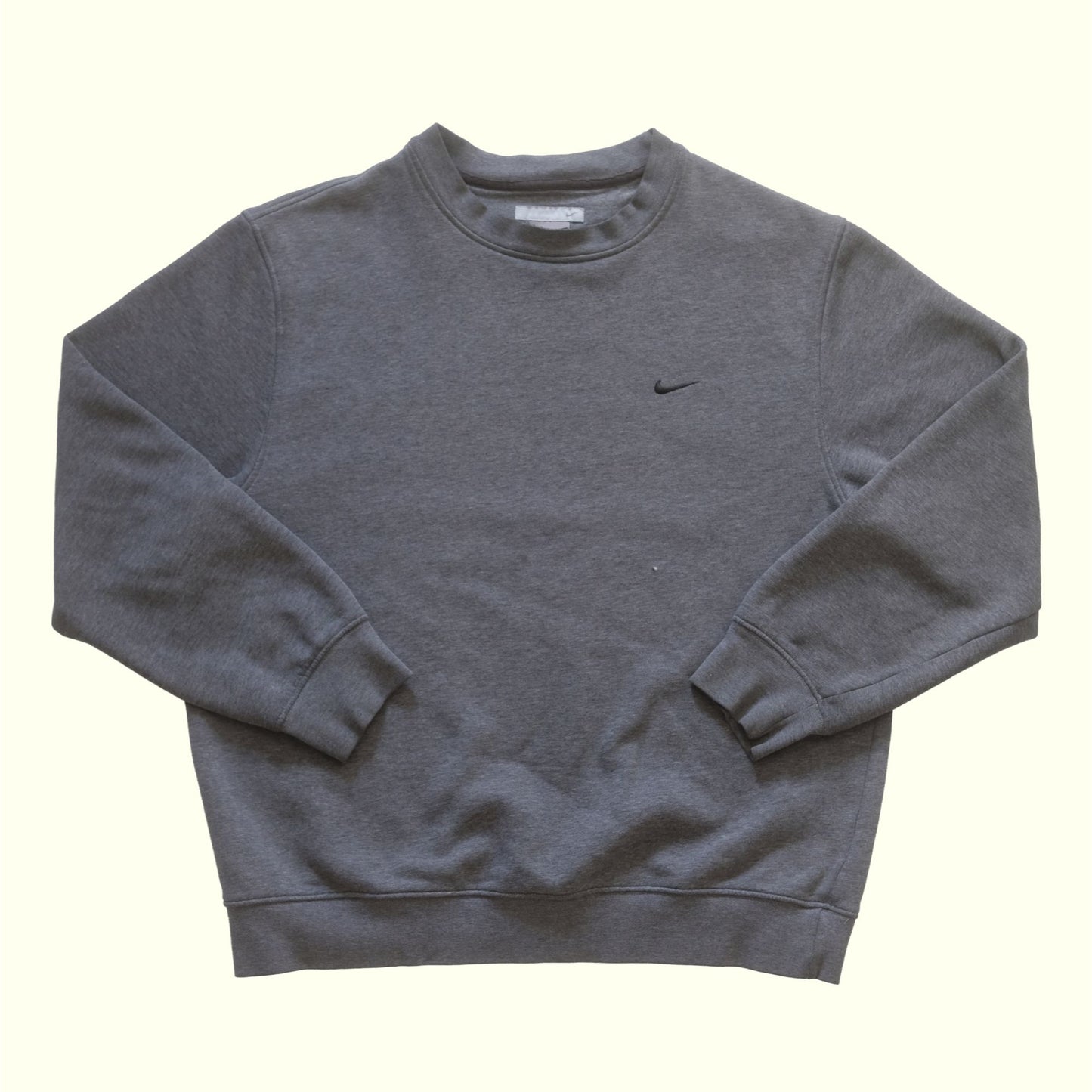 NIKE GRAY MINI SWOOSH CREW SWEATSHIRT SZ L 2004