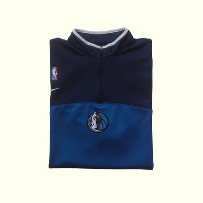 NIKE NBA DALLAS MAVERICKS 1/4 ZIP SHOOTING TOP T SHIRT 2002 XL