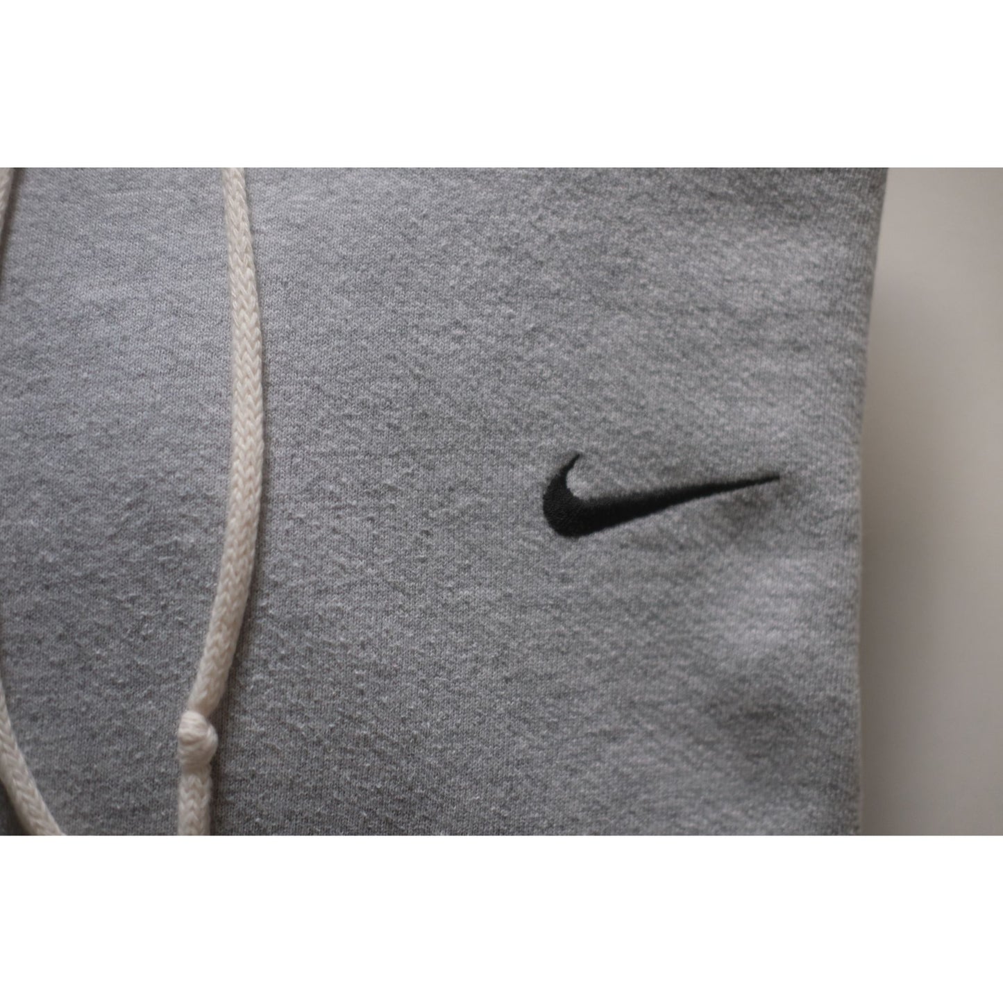 NIKE 1990s MINI SWOOSH HOODIE SWEATSHIRT GRAY SZ M/L