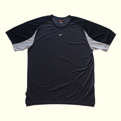 NIKE VTG 90s RETRO USA MADE CENTER SWOOSH ACTIVE BLACK T SHIRT 1999 MENs SZ XL