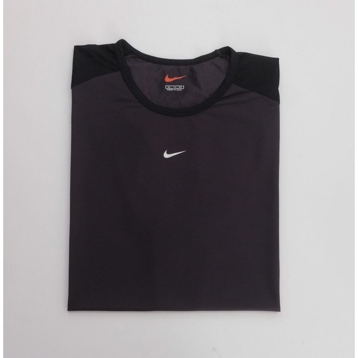 NIKE VTG 90s RETRO USA MADE CENTER SWOOSH ACTIVE BLACK T SHIRT 1999 MENs SZ XL