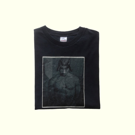 2PAC Y2K RAP TEE MUSIC HIP HOP GRAPHIC BLACK COTTON T SHIRT SZ XL