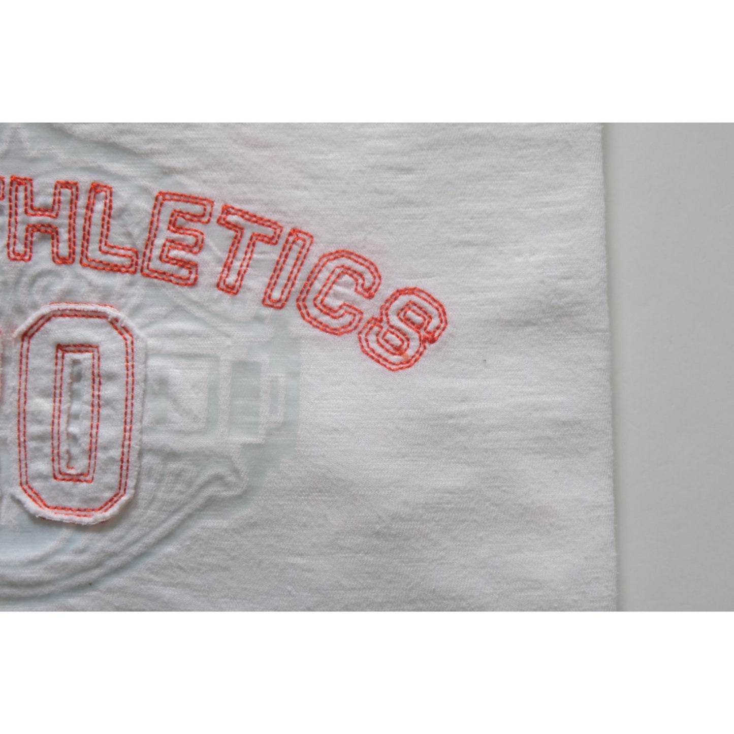 NIKE VTG 90s Y2K RETRO STITCH CUTE RINGER BABY WHITE T SHIRT 2006 WOMENs SZ XL