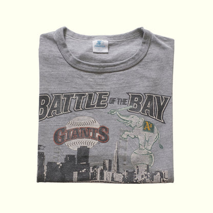 MLB STARTER BATTLE OF THE BAY GIANTS ATHLETICS USA SWEATSHIRT SZ L 1989