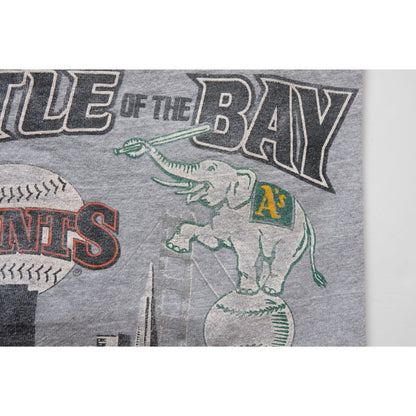 MLB STARTER BATTLE OF THE BAY GIANTS ATHLETICS USA SWEATSHIRT SZ L 1989