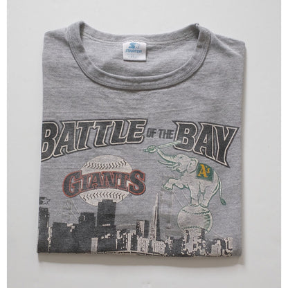 MLB STARTER BATTLE OF THE BAY GIANTS ATHLETICS USA SWEATSHIRT SZ L 1989