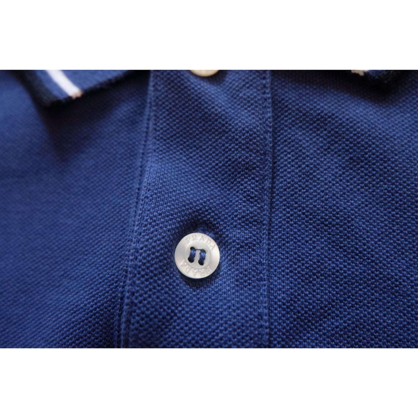 PRADA SPORT VTG Y2K RETRO DESIGNER SPORT ACTIVE BLUE POLO SHIRT 2015 MENs SZ XL