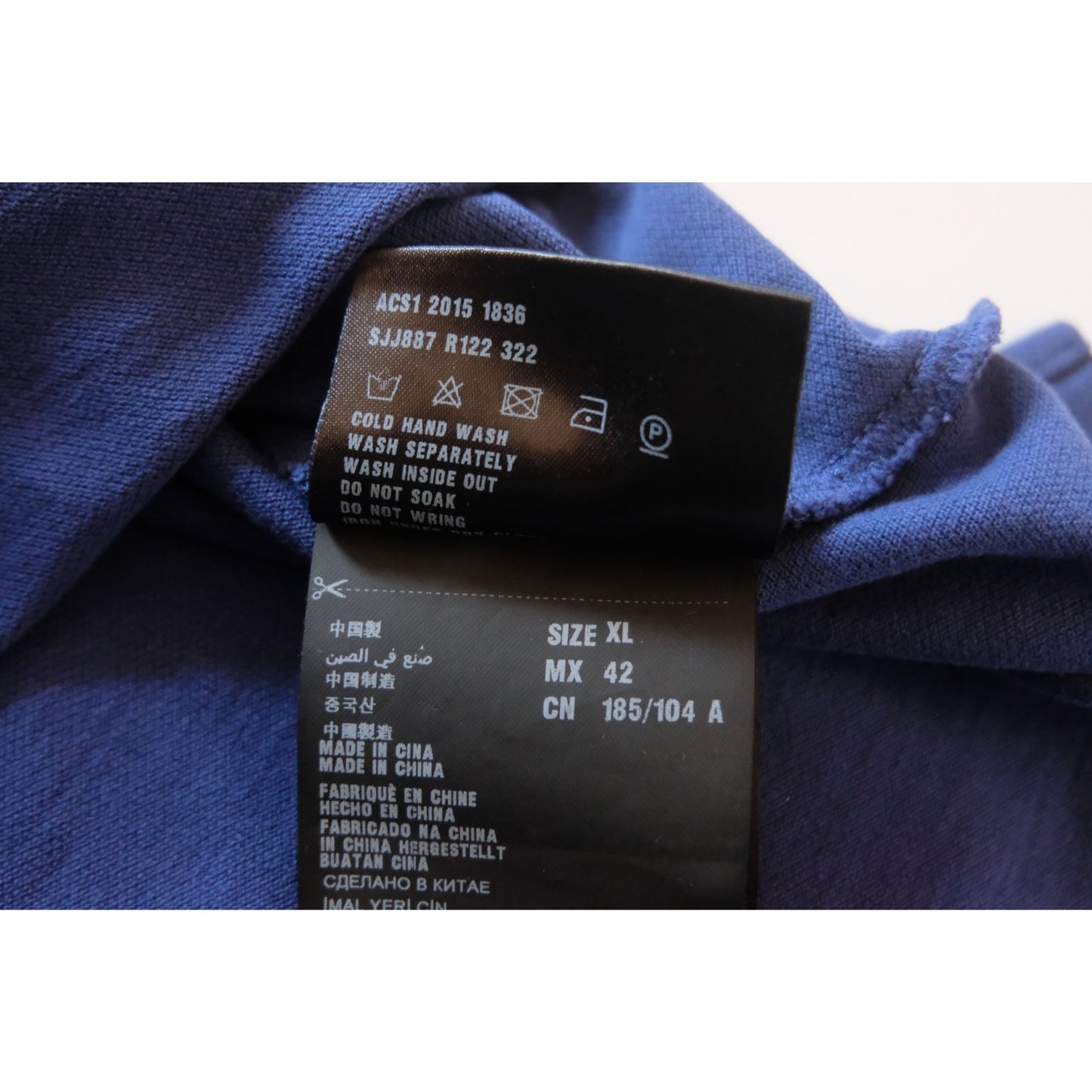 PRADA SPORT VTG Y2K RETRO DESIGNER SPORT ACTIVE BLUE POLO SHIRT 2015 MENs SZ XL