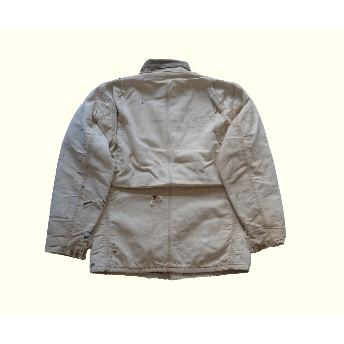 CARHARTT CHORE COAT BLANKET LINED VTG 90s 80s BROWN DISTRESSED JACKET SZ 42 TALL