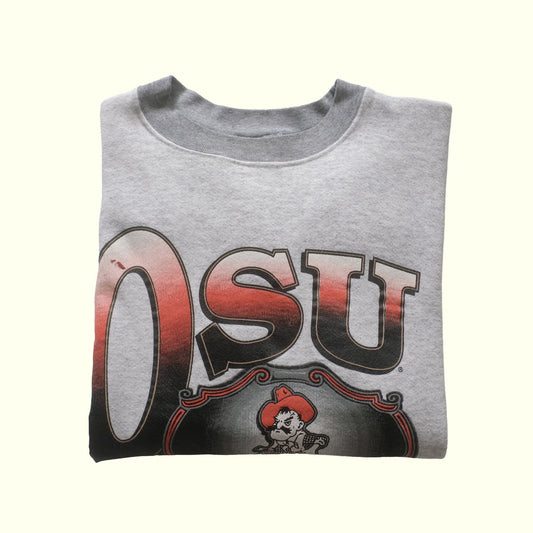 OSU COWBOYS FOOTBALL RED OAK CREW SWEATSHIRT SZ L 90s