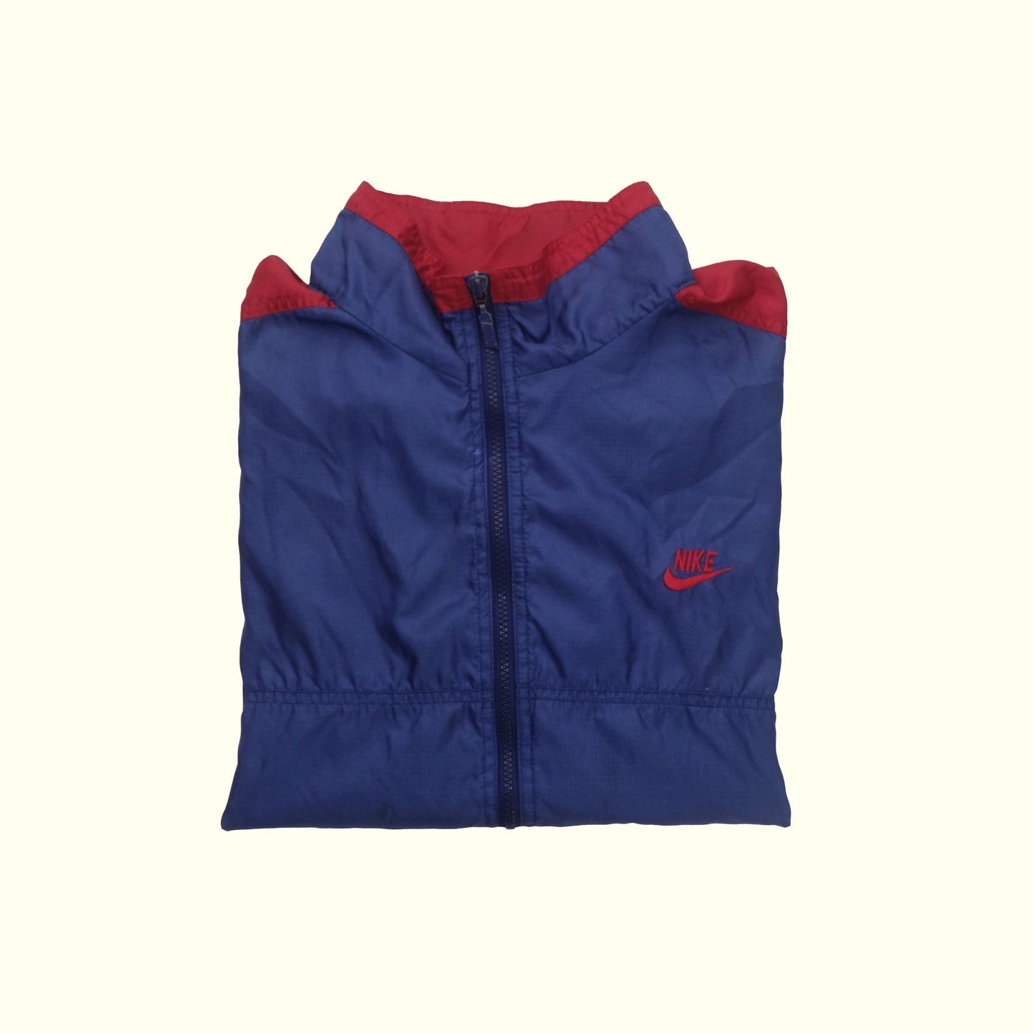 NIKE 100% NYLON USA MADE RUNNING TRACK FULL ZIP JACKET 1993 SZ L