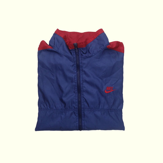 NIKE 100% NYLON USA MADE RUNNING TRACK FULL ZIP JACKET 1993 SZ L