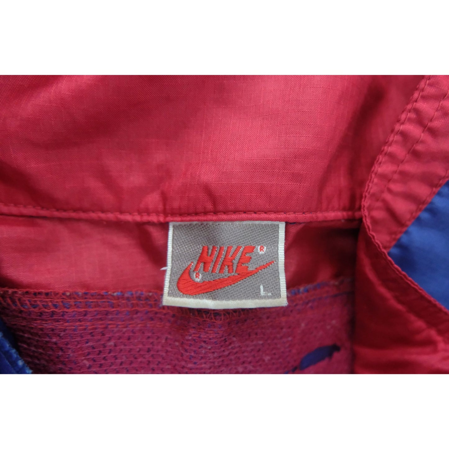 NIKE 100% NYLON USA MADE RUNNING TRACK FULL ZIP JACKET 1993 SZ L