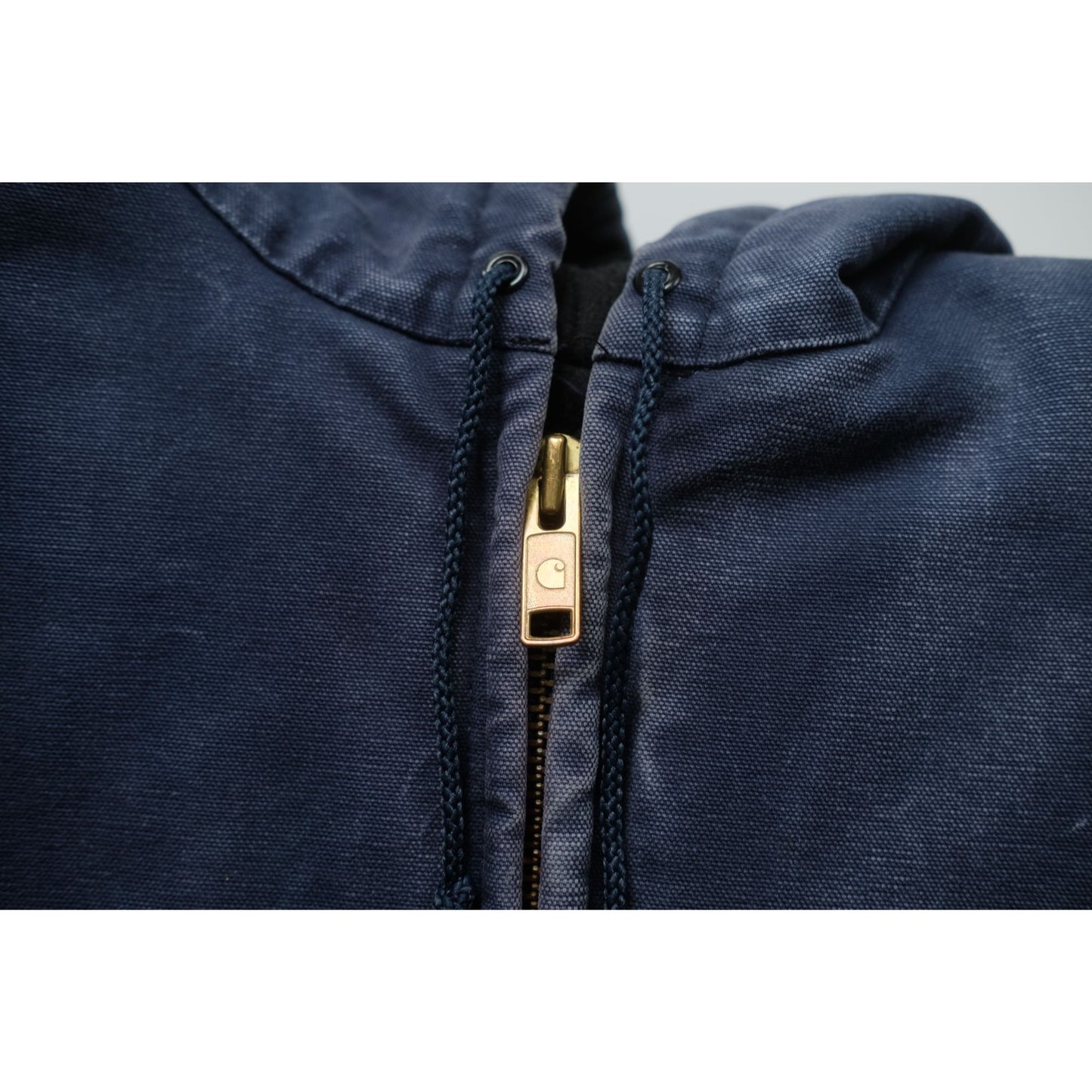 CARHARTT CANVAS BLUE DISTRESSED FADED JACKET J04NVY SZ 2XL