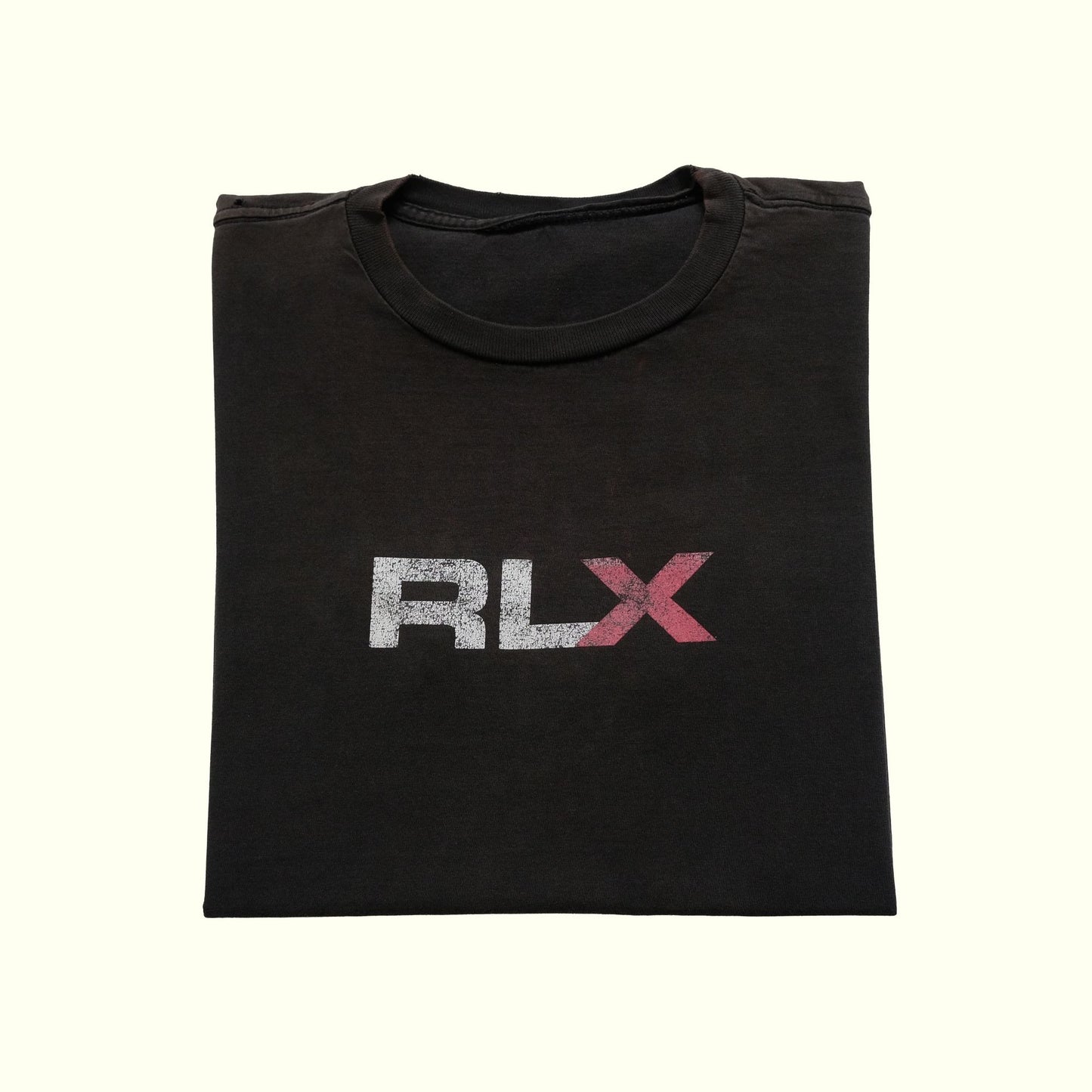 RALPH LAUREN POLO SPORT RLX Y2K DISTRESSED BLACK T SHIRT SZ L