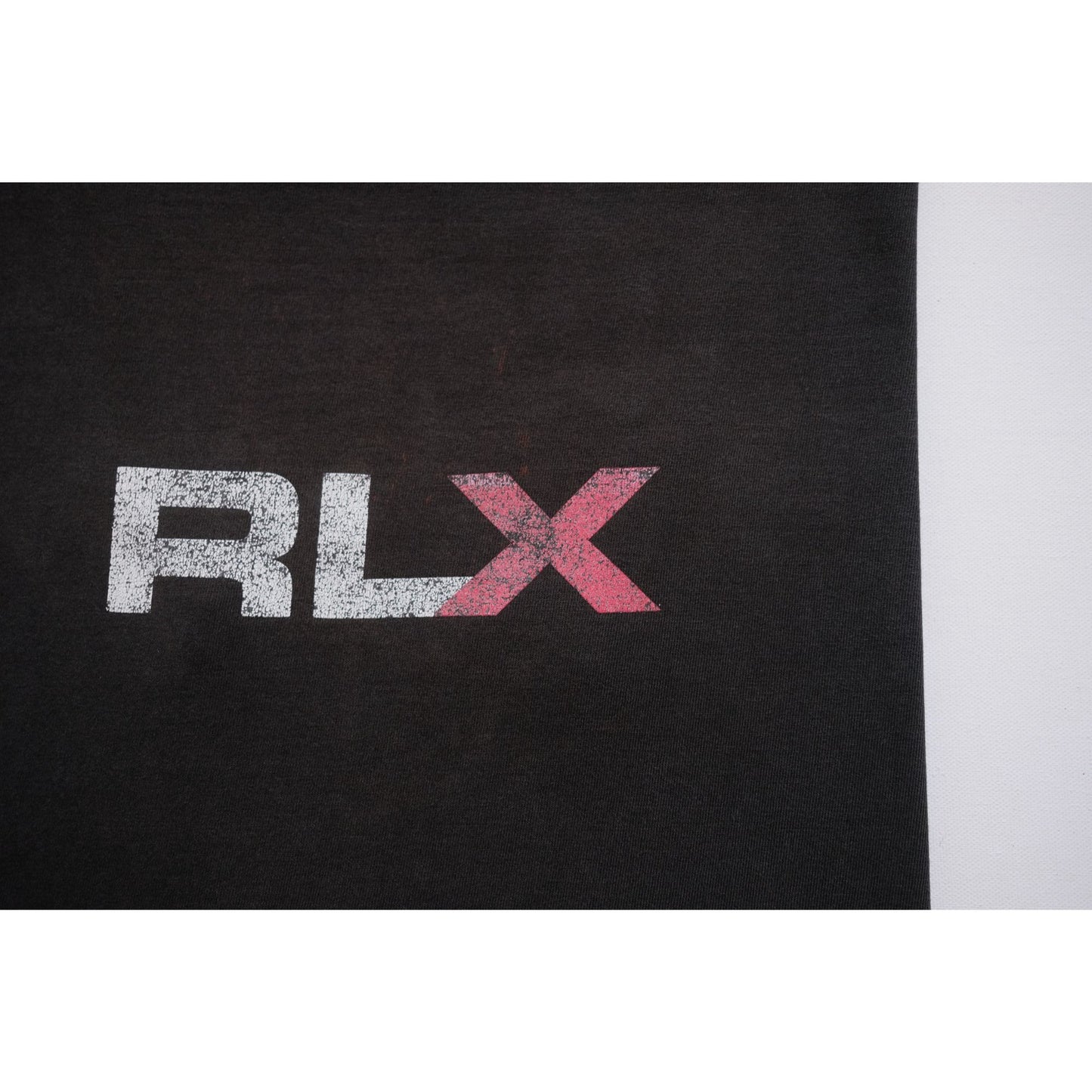 RALPH LAUREN POLO SPORT RLX Y2K DISTRESSED BLACK T SHIRT SZ L